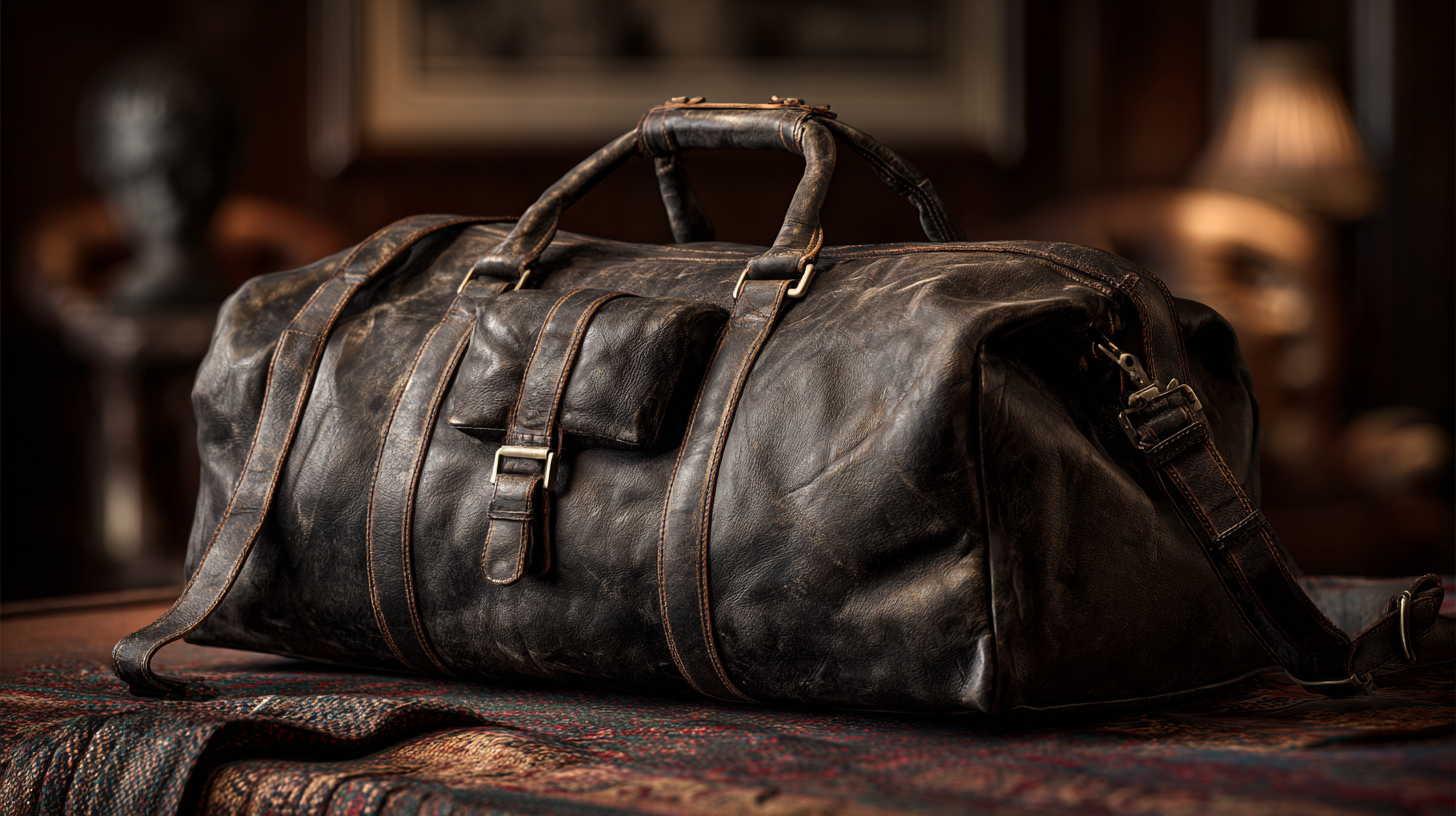 5.Luxorro Leather Duffle